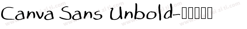 Canva Sans Unbold字体转换